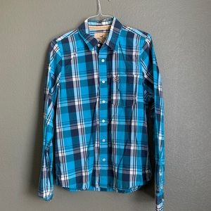 Hollister Casual Mens Button Down Plaid Shirt